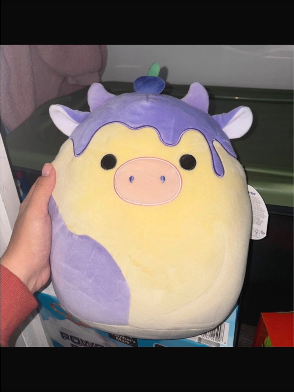 Squishmallows Purple & Yellow Cow Plush